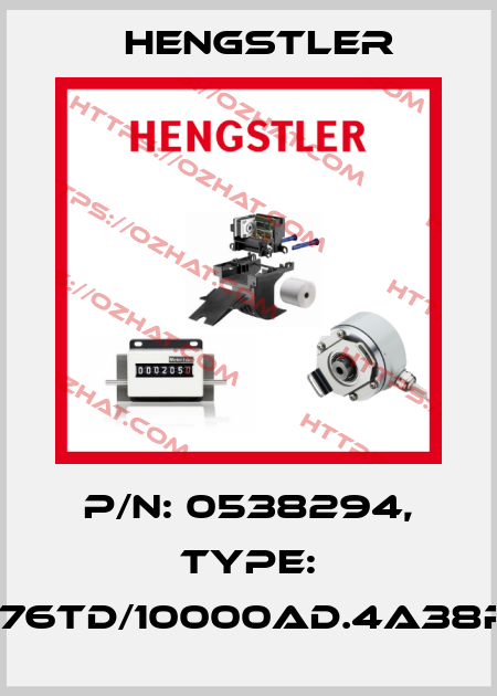 p/n: 0538294, Type: RI76TD/10000AD.4A38RF Hengstler