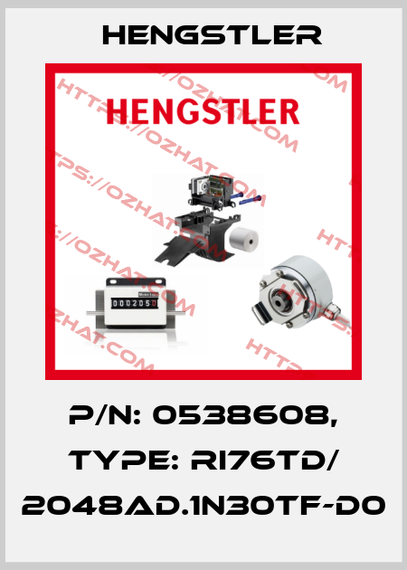p/n: 0538608, Type: RI76TD/ 2048AD.1N30TF-D0 Hengstler