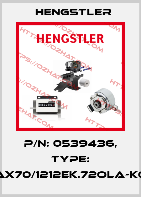 p/n: 0539436, Type: AX70/1212EK.72OLA-K0 Hengstler