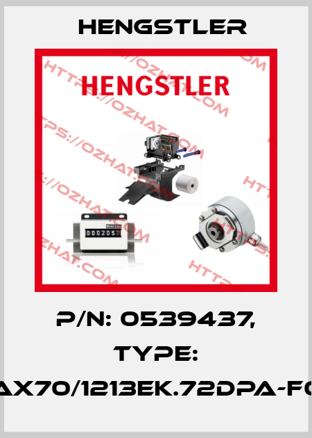 p/n: 0539437, Type: AX70/1213EK.72DPA-F0 Hengstler