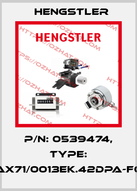 p/n: 0539474, Type: AX71/0013EK.42DPA-F0 Hengstler