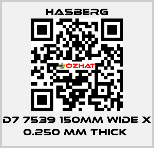 D7 7539 150MM WIDE X 0.250 MM THICK  Hasberg