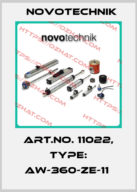 Art.No. 11022, Type: AW-360-ZE-11  Novotechnik