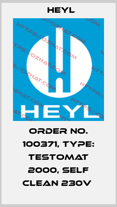 Order No. 100371, Type: Testomat 2000, self clean 230V  Heyl