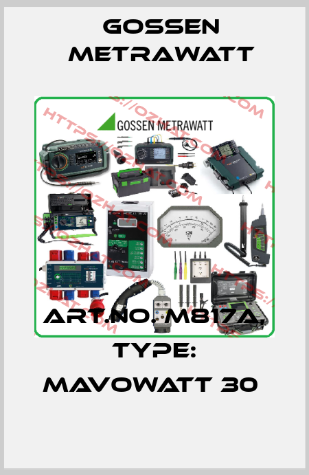 Art.No. M817A, Type: MAVOWATT 30  Gossen Metrawatt
