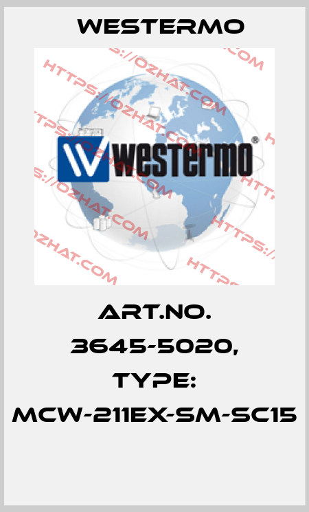 Art.No. 3645-5020, Type: MCW-211EX-SM-SC15  Westermo