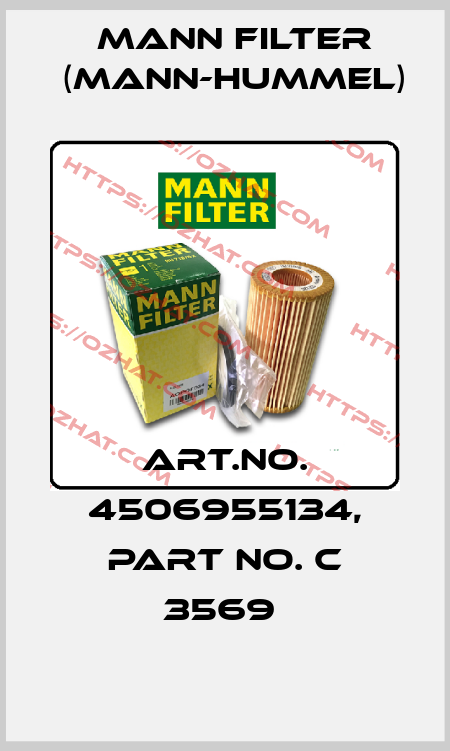 Art.No. 4506955134, Part No. C 3569  Mann Filter (Mann-Hummel)