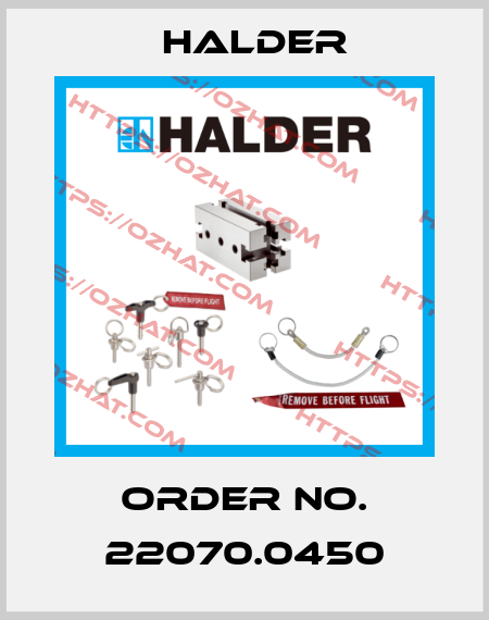 Order No. 22070.0450 Halder