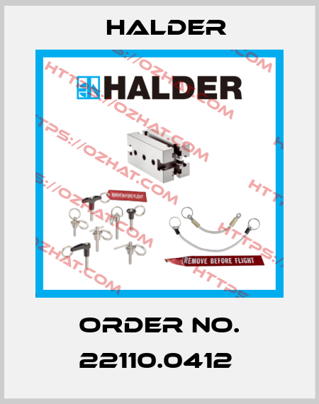 Order No. 22110.0412  Halder