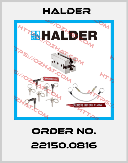 Order No. 22150.0816 Halder