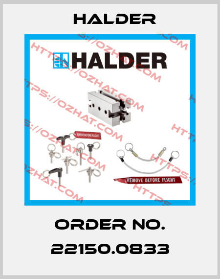 Order No. 22150.0833 Halder