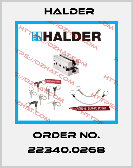 Order No. 22340.0268 Halder