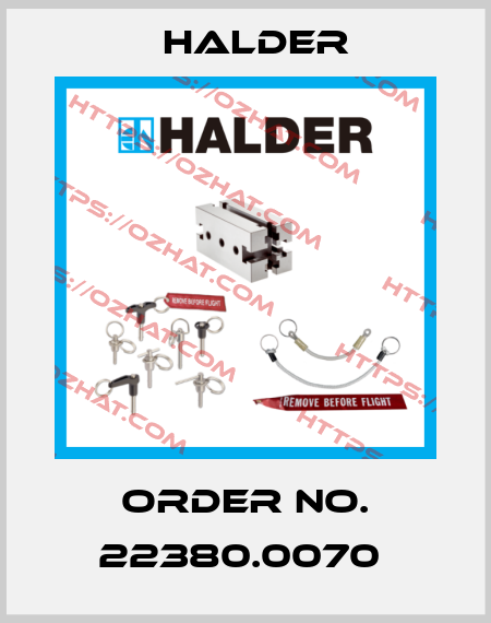 Order No. 22380.0070  Halder