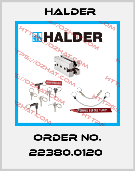 Order No. 22380.0120  Halder