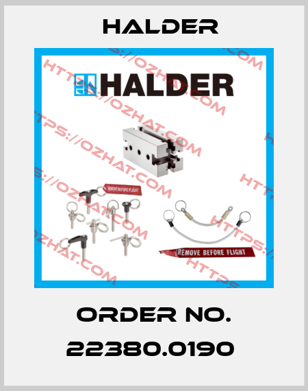 Order No. 22380.0190  Halder