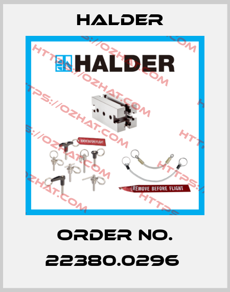 Order No. 22380.0296  Halder