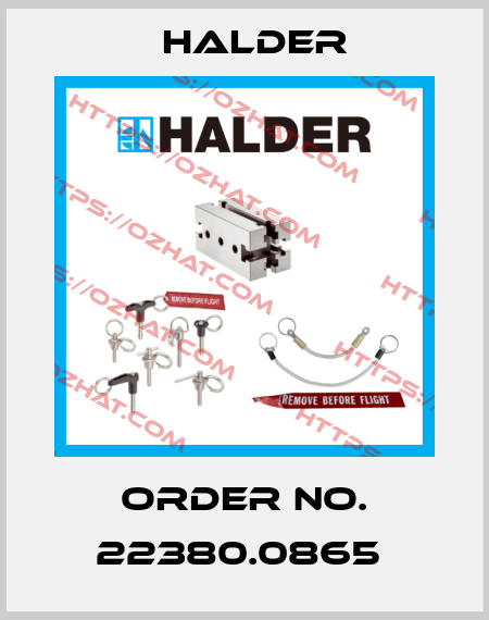 Order No. 22380.0865  Halder