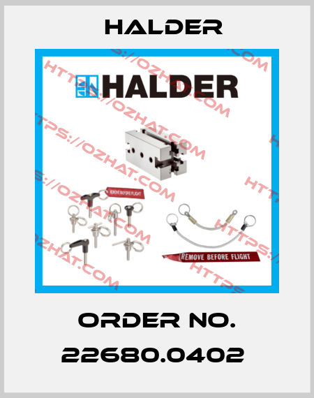 Order No. 22680.0402  Halder