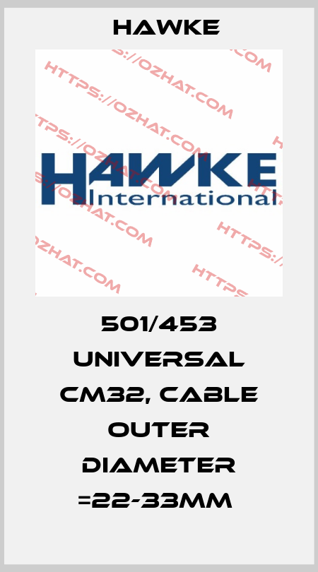 501/453 UNIVERSAL CM32, CABLE OUTER DIAMETER =22-33MM  Hawke