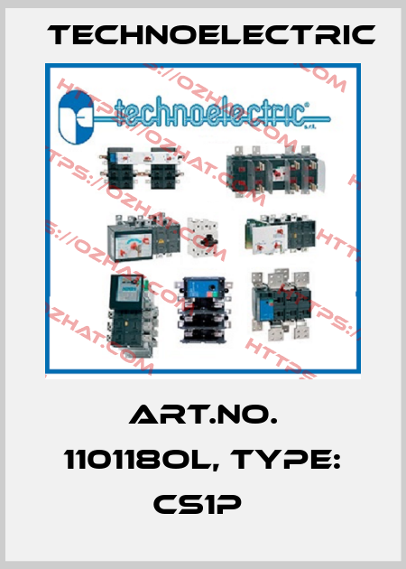 Art.No. 110118OL, Type: CS1P  Technoelectric