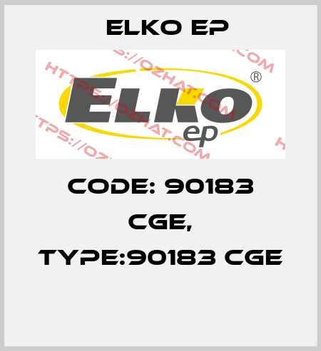 Code: 90183 CGE, Type:90183 CGE  Elko EP