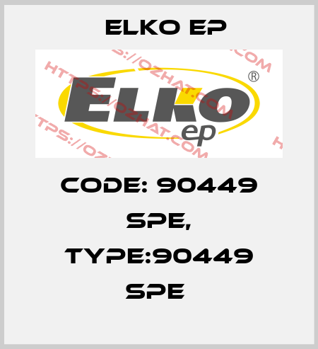Code: 90449 SPE, Type:90449 SPE  Elko EP