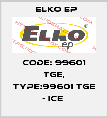 Code: 99601 TGE, Type:99601 TGE - ice  Elko EP