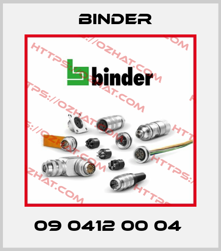 09 0412 00 04  Binder
