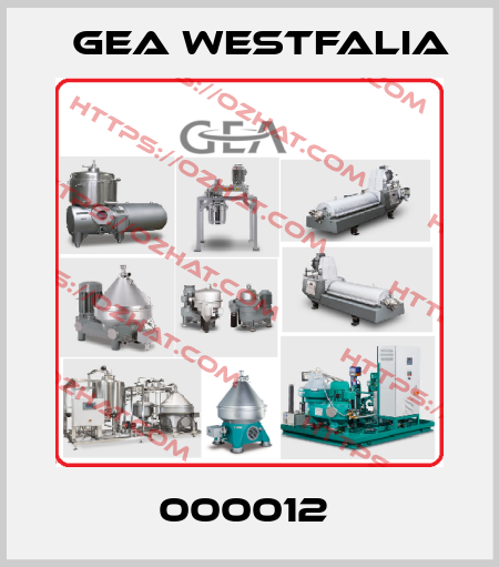 000012  Gea Westfalia