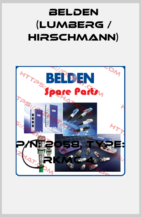 P/N: 2058, Type: RKMC 4  Belden (Lumberg / Hirschmann)