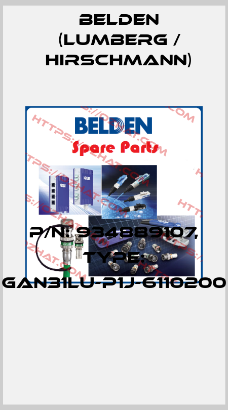 P/N: 934889107, Type: GAN31LU-P1J-6110200  Belden (Lumberg / Hirschmann)