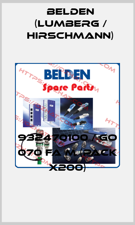 932470100 / GO 070 FA M (pack x200) Belden (Lumberg / Hirschmann)