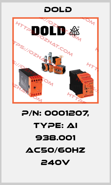 p/n: 0001207, Type: AI 938.001 AC50/60HZ 240V Dold