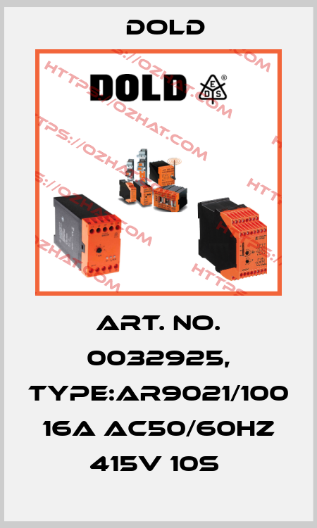 Art. No. 0032925, Type:AR9021/100 16A AC50/60HZ 415V 10S  Dold