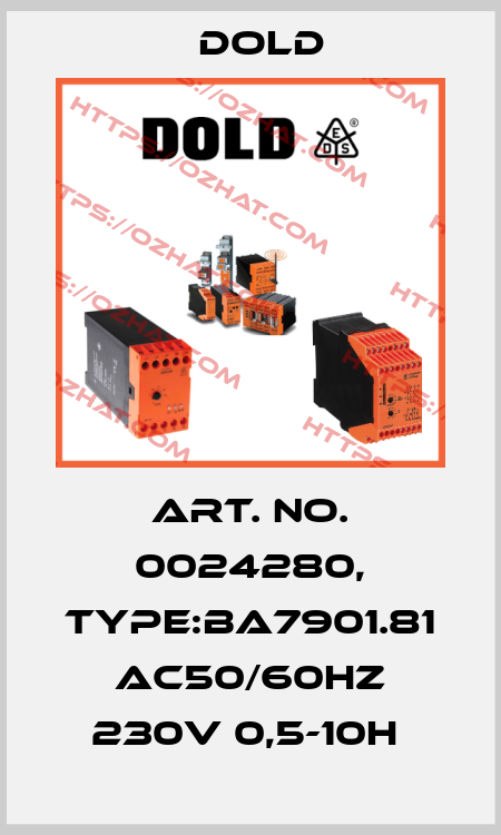Art. No. 0024280, Type:BA7901.81 AC50/60HZ 230V 0,5-10H  Dold