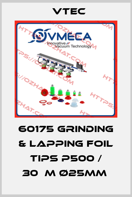 60175 GRINDING & LAPPING FOIL TIPS P500 / 30ΜM Ø25MM  Vtec