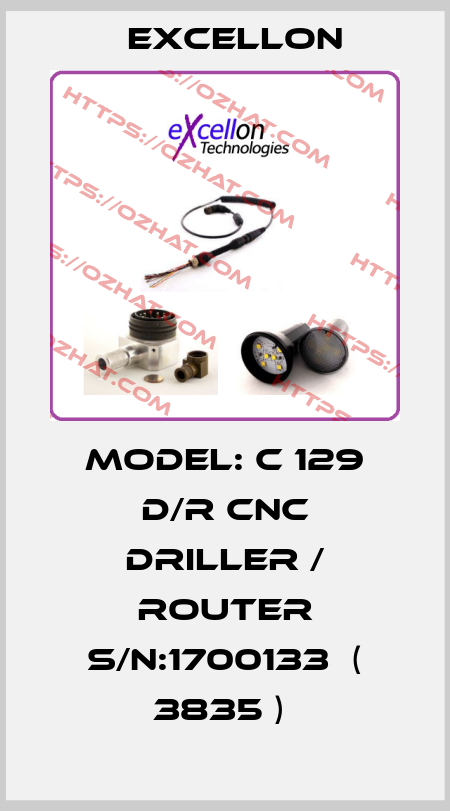 MODEL: C 129 D/R CNC DRILLER / ROUTER S/N:1700133  ( 3835 )  Excellon