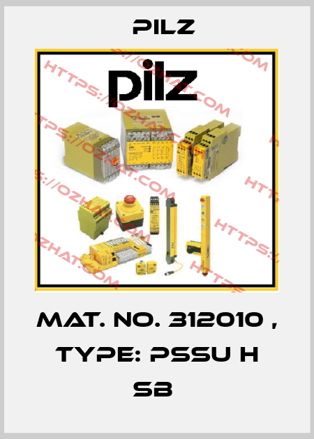 Mat. No. 312010 , Type: PSSu H SB  Pilz