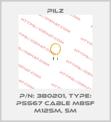 p/n: 380201, Type: PSS67 Cable M8sf M12sm, 5m Pilz