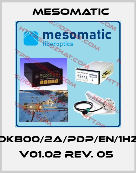 DK800/2A/PDP/EN/1Hz V01.02 Rev. 05  Mesomatic