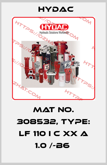Mat No. 308532, Type: LF 110 I C XX A 1.0 /-B6  Hydac