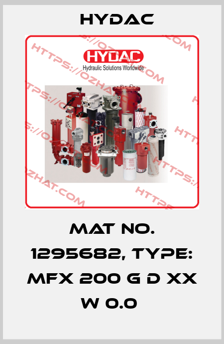 Mat No. 1295682, Type: MFX 200 G D XX W 0.0  Hydac
