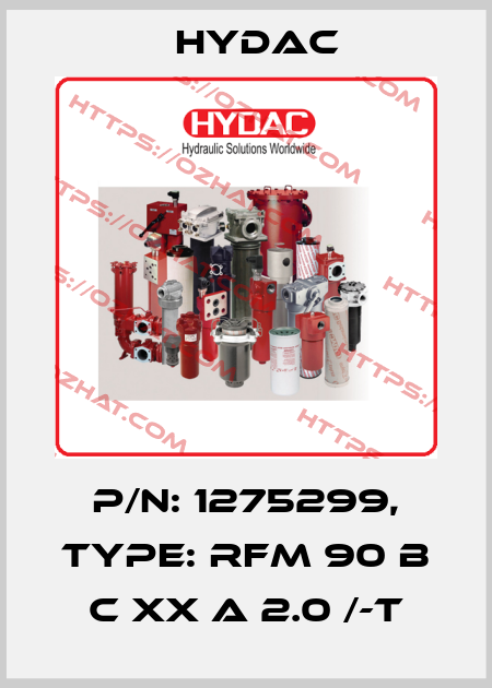 P/N: 1275299, Type: RFM 90 B C XX A 2.0 /-T Hydac