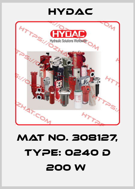 Mat No. 308127, Type: 0240 D 200 W  Hydac