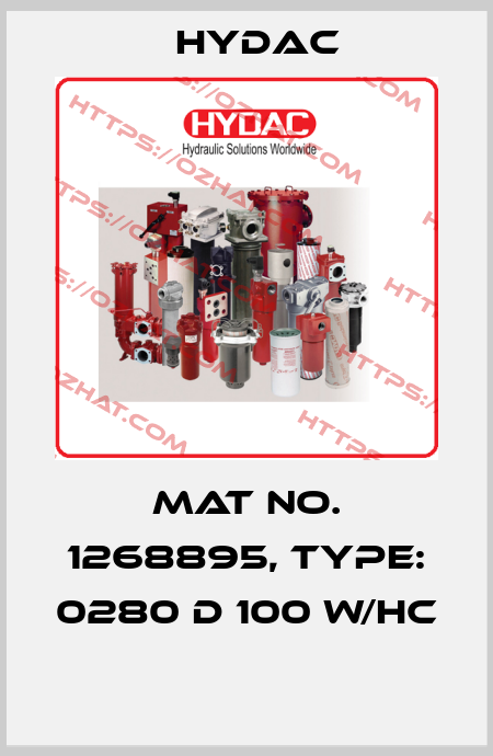 Mat No. 1268895, Type: 0280 D 100 W/HC  Hydac