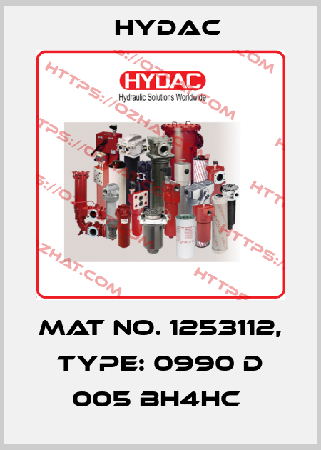 Mat No. 1253112, Type: 0990 D 005 BH4HC  Hydac