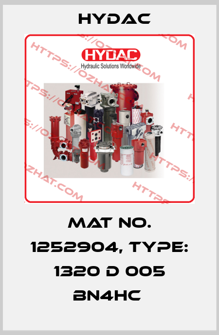 Mat No. 1252904, Type: 1320 D 005 BN4HC  Hydac