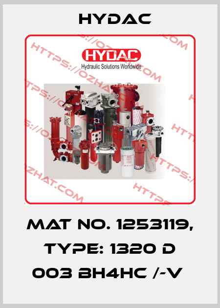 Mat No. 1253119, Type: 1320 D 003 BH4HC /-V  Hydac