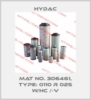 Mat No. 306461, Type: 0110 R 025 W/HC /-V Hydac