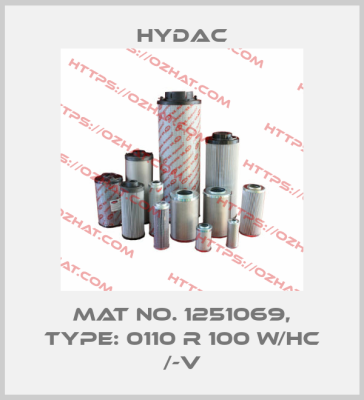 Mat No. 1251069, Type: 0110 R 100 W/HC /-V Hydac